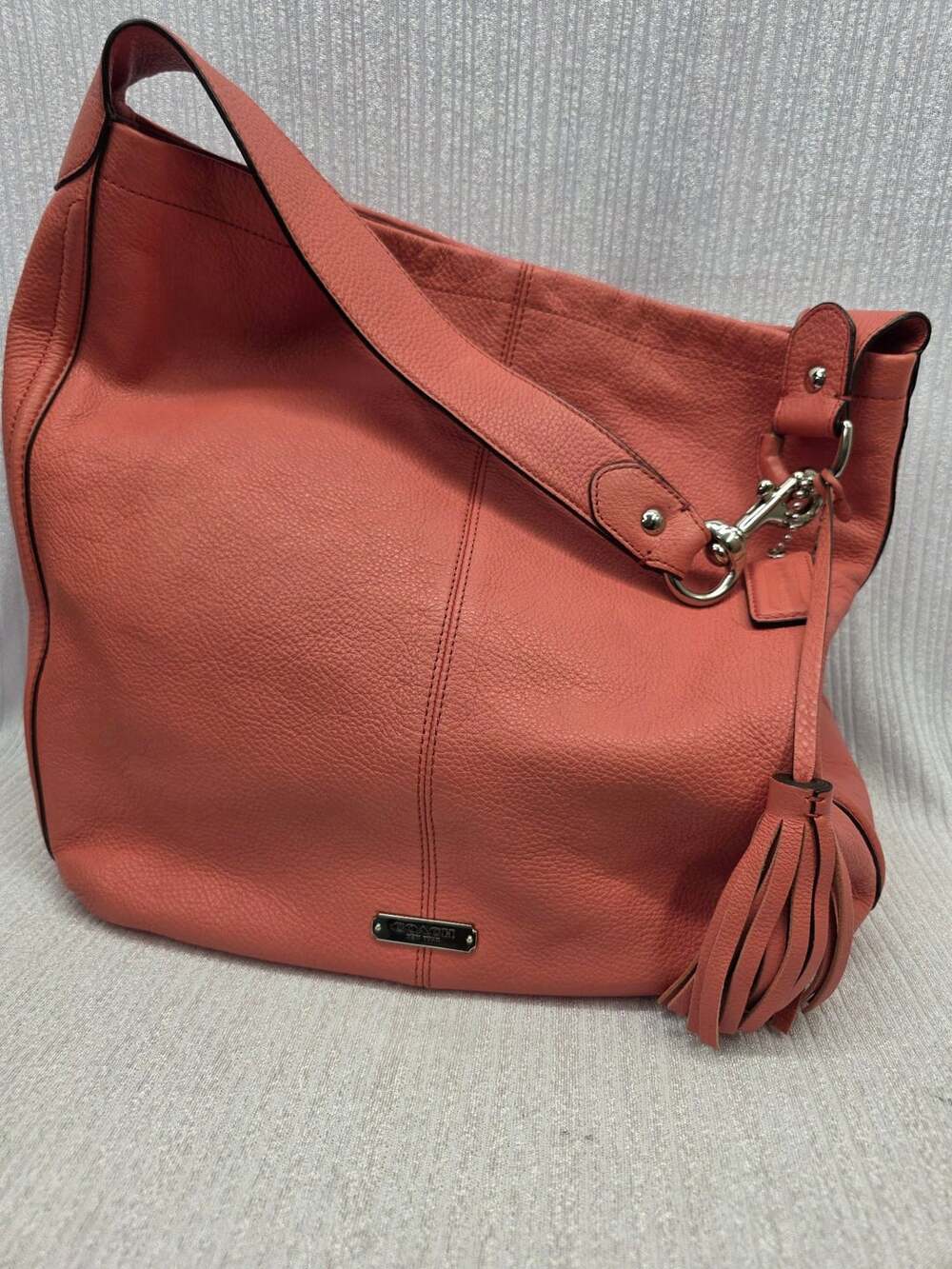 Coach Leather Hobo Bag Coral